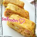 shima♪200's cooksnap of when they made ✿鮭入り卵焼き✿.