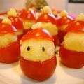 spainの娘's cooksnap of when they made クリスマス♪トマトのサンタさん★.