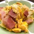 ふたごママちゃん's cooksnap of when they made キャベツとベーコンふわふわ卵☆粒マス炒め.