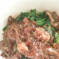 Chimi2000's cooksnap of when they made 和風な牛肉ﾎｳﾚﾝｿｳ丼♪.
