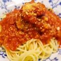 maiharunao's cooksnap of when they made 恐竜の卵を温めて♥トマトソーススパゲッティ。.