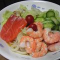 いかりんGOO's cooksnap of when they made 冷やしカレーサラダうどん.
