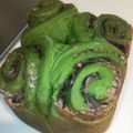 zumiuzo's cooksnap of when they made 早焼き☆抹茶餡子ロール食パン.