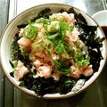 はな♡ごん's cooksnap of when they made マグロのたたき丼 ニンニク風味.