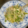 toshiebaba's cooksnap of when they made 三つ葉と玉ねぎのイカの塩辛入り卵とじ.