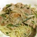 クレムリン。's cooksnap of when they made 鮭とほうれん草のクリームパスタ.
