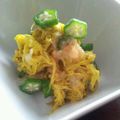 ジョルナダ比呂's cooksnap of when they made オクラと菊☆シャキとろ☆塩ごま油甘酢和え.