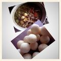 Sungjong's cooksnap of when they made チーズいももちdeカレー鍋.