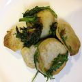しょころふ's cooksnap of when they made 里芋と春菊のガーリック炒め.