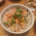 しゃぼにゃ's cooksnap of when they made 鮭といくらと三つ葉の炊き込みごはん+*.