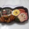 ブルーミラー's cooksnap of when they made キャラ弁　獅子舞 と だるま.
