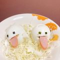 yorichan♡'s cooksnap of when they made 簡単ゆで玉子のハロウィンオバケ♡キャラ弁.