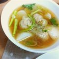 ととろ0529's cooksnap of when they made カブの葉肉団子＆カブの春雨スープ.
