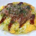 Akosua's cooksnap of when they made キャベツと卵だけでお好み焼き風.