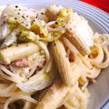Slippa's cooksnap of when they made 簡単ずぼら飯☆白菜と鮭のクリームパスタ.