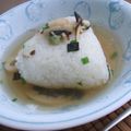 sato04's cooksnap of when they made 焼きおにぎりの松茸のお吸い物がけ.