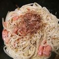 かぴーな's cooksnap of when they made とろ～り鮭マヨカルボうどん.