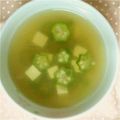 チヨコっとキッチン♪'s cooksnap of when they made 豆腐とオクラのお吸い物.