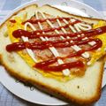 びんび❤'s cooksnap of when they made ベーコンエッグトースト.