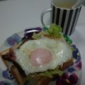 せらこさん's cooksnap of when they made 定番朝食ベーコンエッグトースト♪.