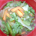ライフ☆'s cooksnap of when they made [簡単]水菜の和風生姜スープ.