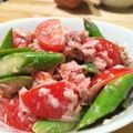 CA・ちぇりー's cooksnap of when they made アスパラ♥♡トマトのツナマヨマリネ.