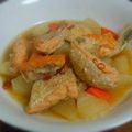 tsujikue's cooksnap of when they made ハラスと大根の煮付け.
