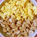 たぬかな's cooksnap of when they made ふっくら鶏そぼろ丼.