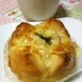 ♪cow♪'s cooksnap of when they made ふわふわもっちり☆とろ～りグラタンパン☆.