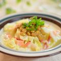 さとみわ's cooksnap of when they made ベーコンとキャベツの納豆＆豆乳スープ.