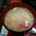 saki1230's cooksnap of when they made 冷蔵庫の残り物で！満腹春雨スープ♡.
