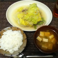 candyfluff's cooksnap of when they made ｢白菜と挽肉の重ね蒸し｣.