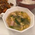 komugiko4's cooksnap of when they made ♪レタスとベーコンの胡麻スープ♪中華風♪.