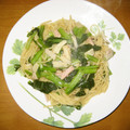 ♡piyo♡'s cooksnap of when they made 舞茸とエリンギと小松菜の和風パスタ☆旨ぁ.