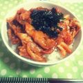 mugiyume's cooksnap of when they made めちゃ早っ！うまっ！とろーり豚キムチ丼＊.