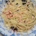 mayughetti's cooksnap of when they made スモークサーモンと海苔の和風パスタ.