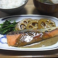 真弥家's cooksnap of when they made 鮭のムニエル　のりマヨソースかけ.