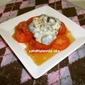 さとこぱんたーに's cooksnap of when they made 黒豆クリｰムチｰズをトマトに乗せて.