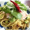 ＊ゆうこぽよよ＊'s cooksnap of when they made アボカドと生ハムのペペロンチーノ.