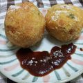 まぁりりんこ's cooksnap of when they made チンでチキンライスのライスコロッケ☆★.