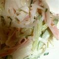 ポコポコライダー's cooksnap of when they made 大根と魚肉ソーセージ、胡瓜のサラダ.