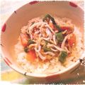 もちもちもちこ☆'s cooksnap of when they made トマトとオクラのシラス丼.