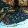 psychocandy's cooksnap of when they made 大和芋とカニカマのモチモチ磯辺揚げ★.