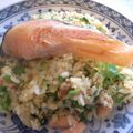 tomokoshiawase's cooksnap of when they made 鮭たまチャーハン.