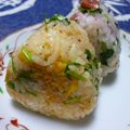 kaorulove's cooksnap of when they made キムチとコリアンダーのおにぎり.