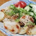 クックHBQ370☆'s cooksnap of when they made 鶏胸肉と長いもの塩炒め.
