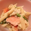 nososon's cooksnap of when they made 鮭(フレーク可)のクリームペンネ.