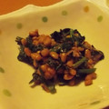 ポコバナナ's cooksnap of when they made ほうれん草の梅かつお納豆和え.
