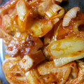 doramode's cooksnap of when they made 焼豚とキムチの旨辛炒め.