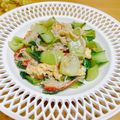 ルパンのかあさん☆彡's cooksnap of when they made カニカマ、チンゲン菜と卵の中華炒め☆.